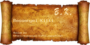Bessenyei Kitti névjegykártya